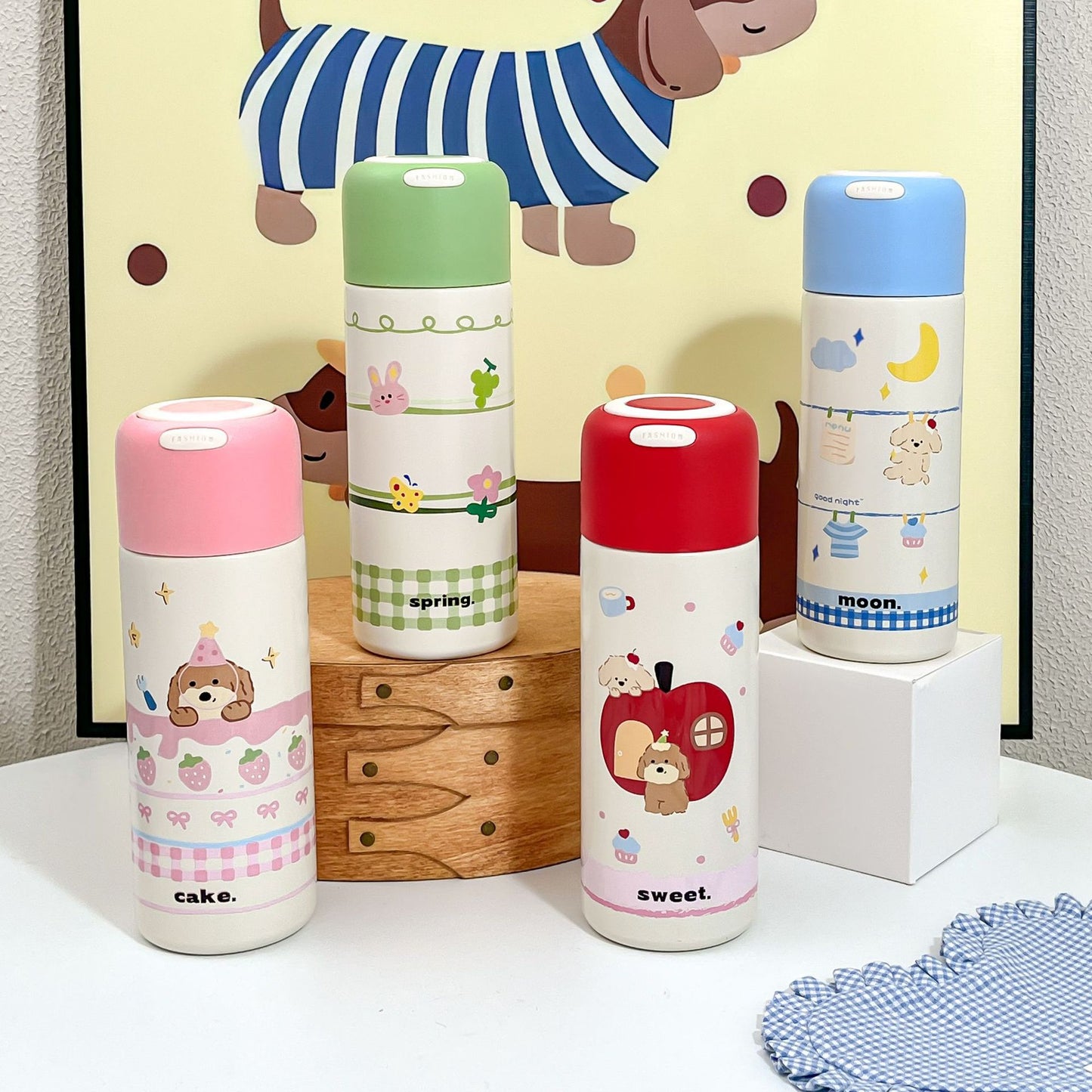 Damen Isolierte Trinkflasche mit niedlichem Motiv Karnz