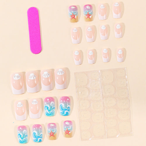 Beach-Inspired 3D Nagelkunst Set Karnz