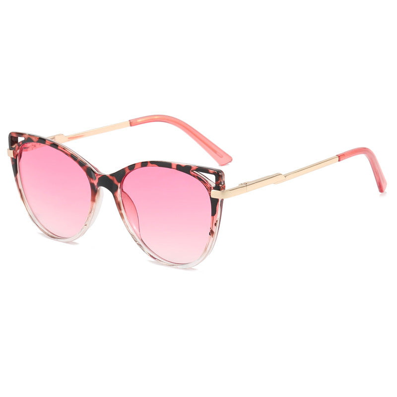 Damen trendige Katzenaugen Sonnenbrille mit verspiegelten Gläsern Karnz