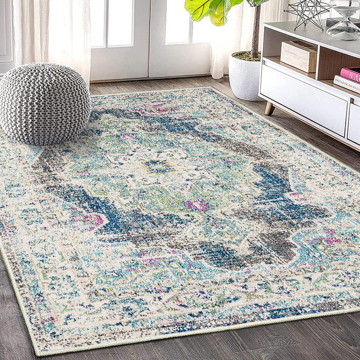 Vintage Floral Pattern Bereich Teppich Karnz