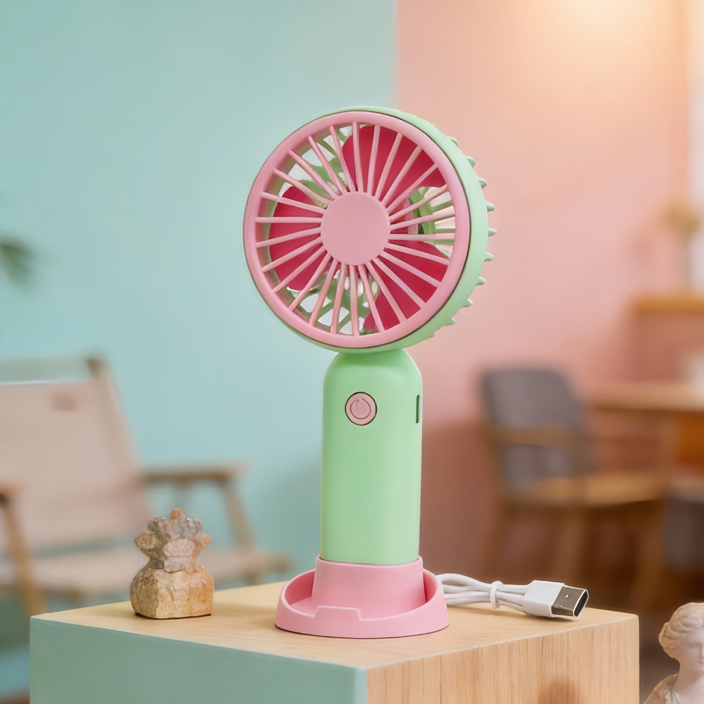 Damen Tragbarer USB Handventilator mit Flexibilität Karnz