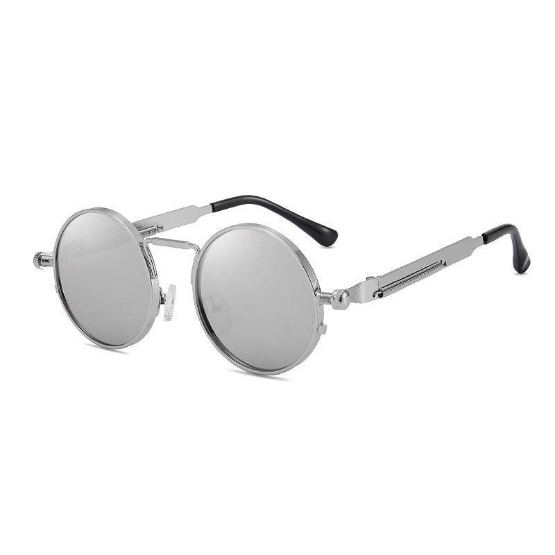 Damen elegante runde Metallbrille Karnz