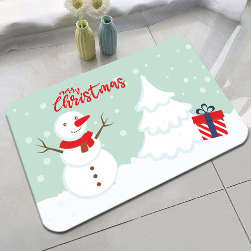 Weihnachtlich gestaltete Fußmatte