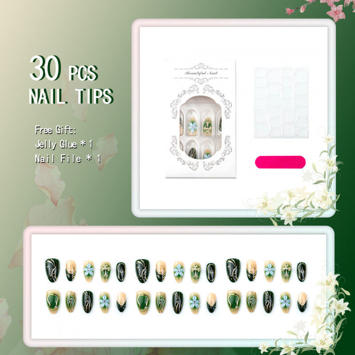 Künstlerisches Blumen-Nageldesign-Set