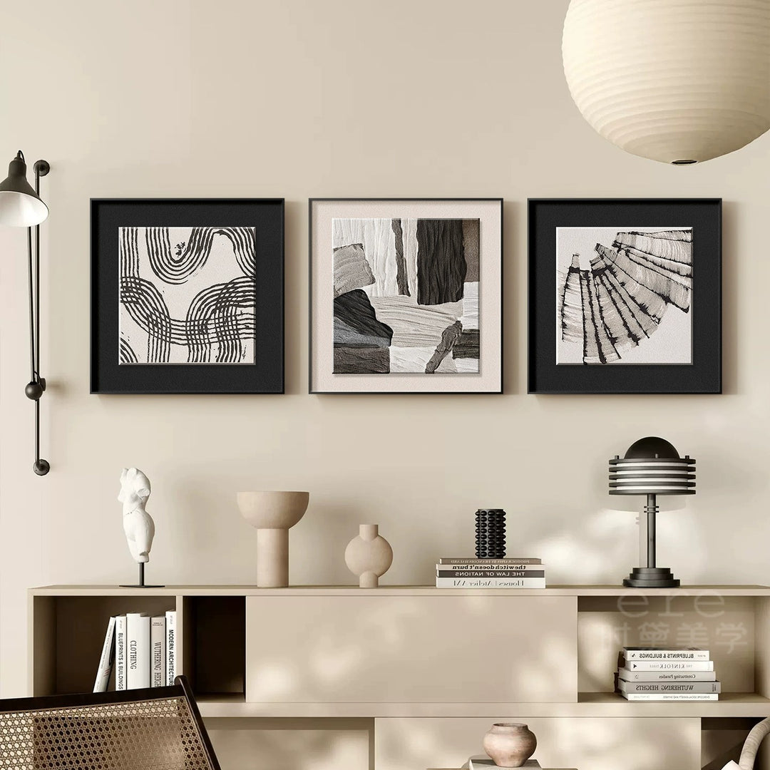Abstrakte textile Wandkunst