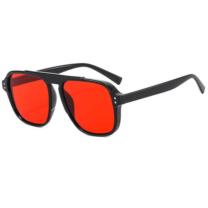 Damen geometrische Sonnenbrille mit polarisierenden gelben Gläsern Karnz