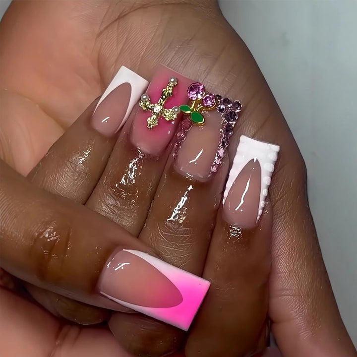 Glamouröse Strass-beglitterte Nagelkunstverlängerungen Karnz