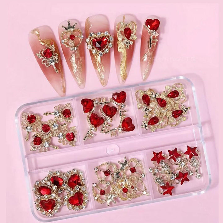 Dekorative Nagel Charms Set