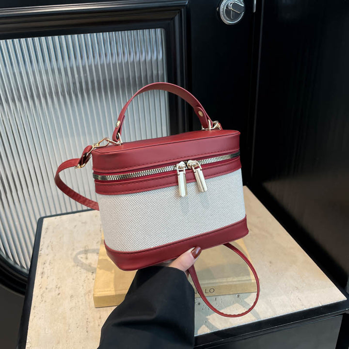WoChic Leder- und Stoff Umhängetasche Karnz