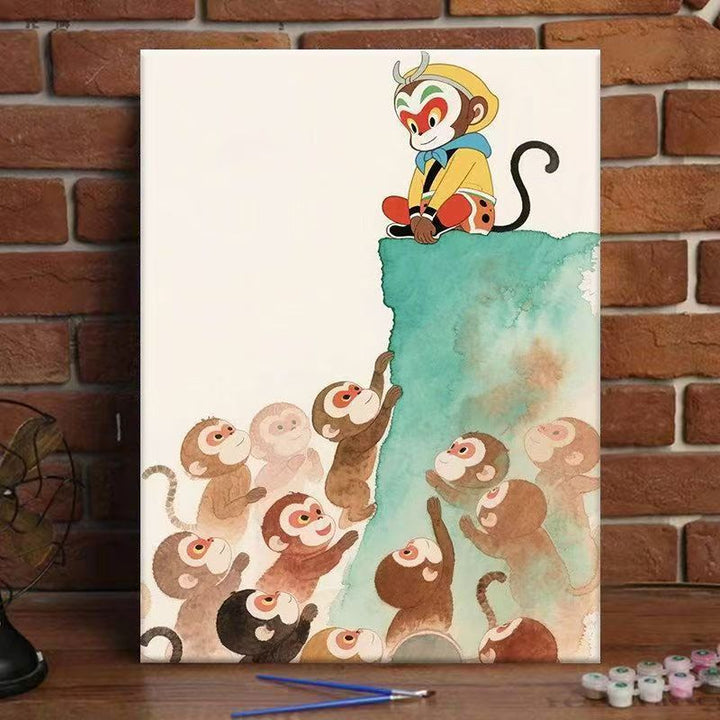 Verspielt Affe Abenteuer Kunst Druck Karnz
