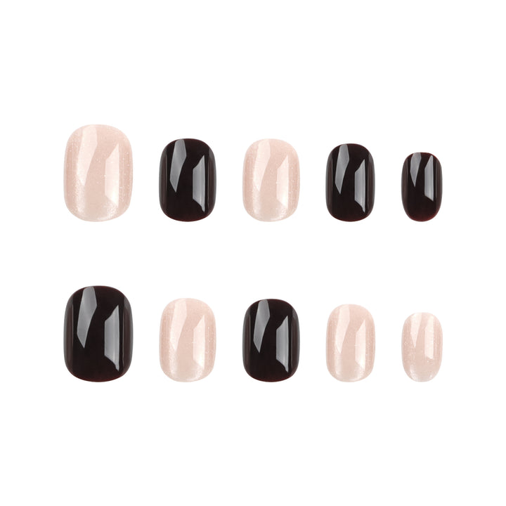 Kunstvolle Nagelverlängerungen mit elegantem Glitzer- und Ombre-Design Karnz