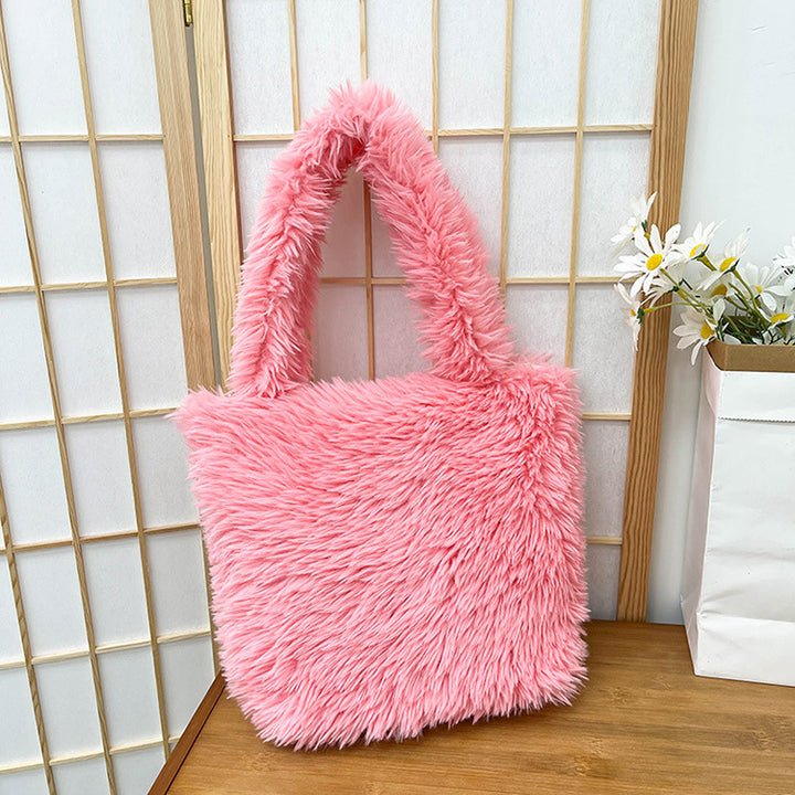 Gemütliche Fake Fur Tragetasche