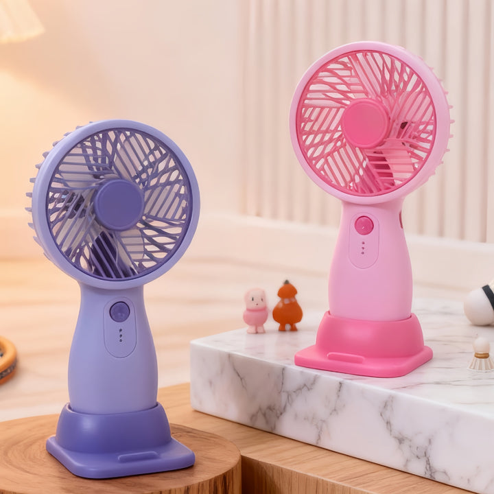 Damen Tragbarer Tischventilator mit flexiblem Neigungsmechanismus und leistungsstarker Akkutechnologie Karnz