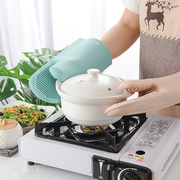 Silikon Küchenhandschuh mit Integrierten Reinigungsborsten Karnz