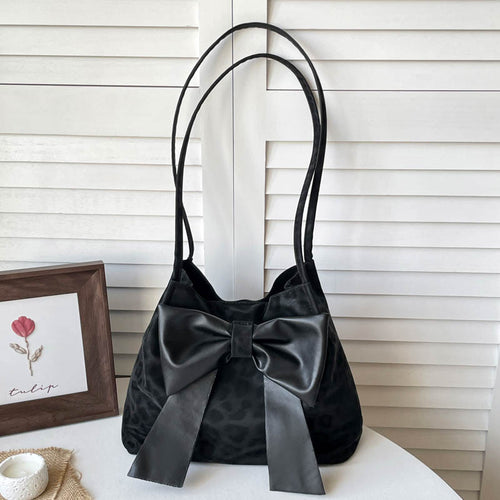 Chic Bogen-Akzent Eimer Handtasche