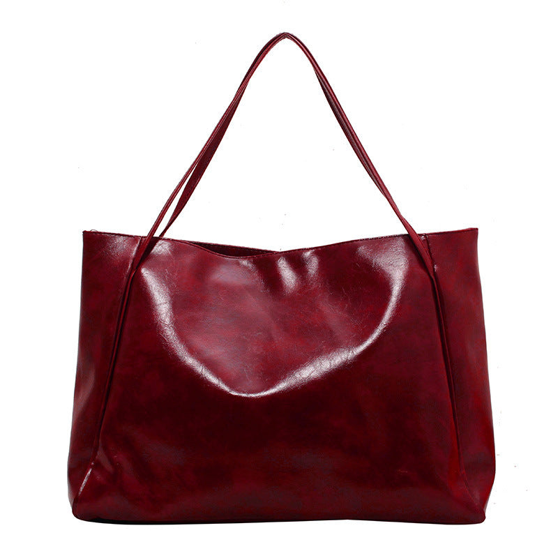 Casual Veganes Leder Schultertasche