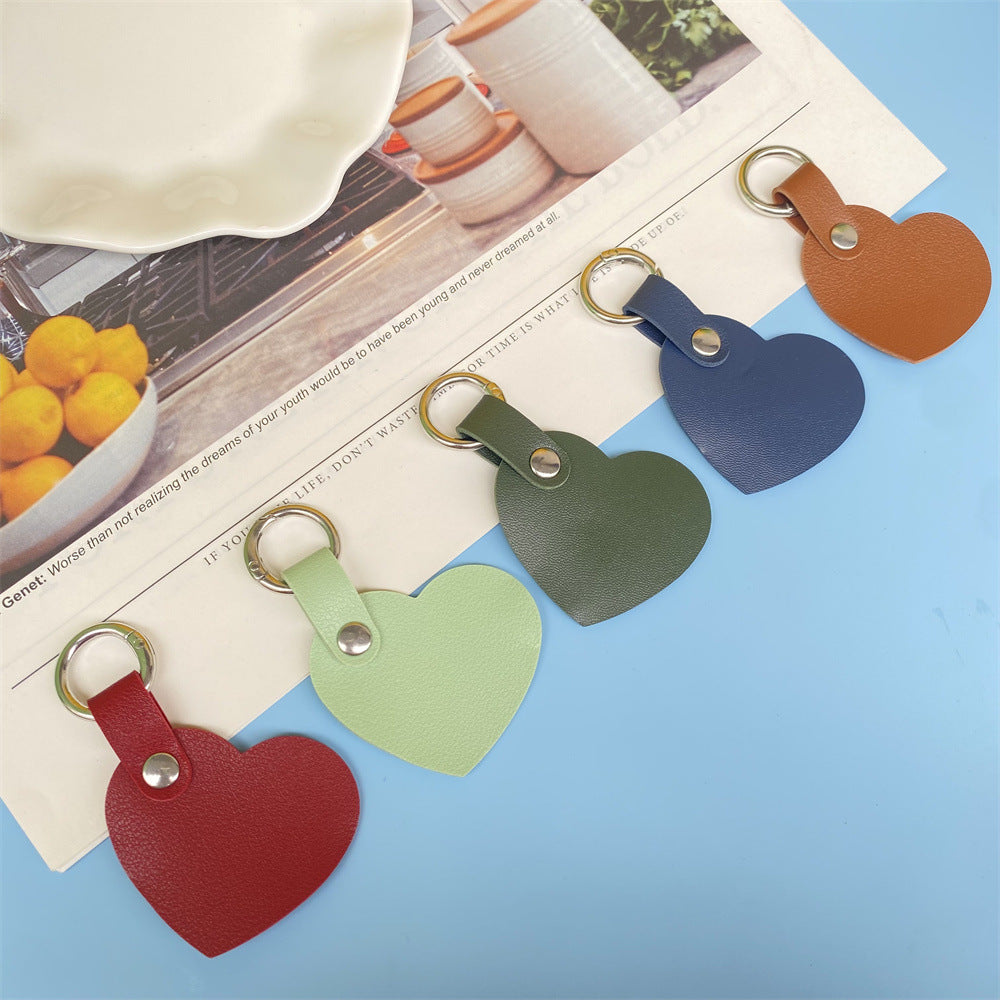 Premium Herzförmiger Leder-Schlüsselanhänger Karnz