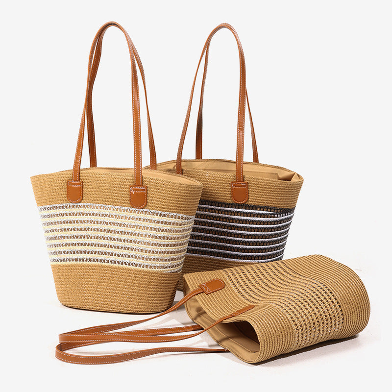 Damen Strandtasche mit elegantem geflochtenem Design Karnz