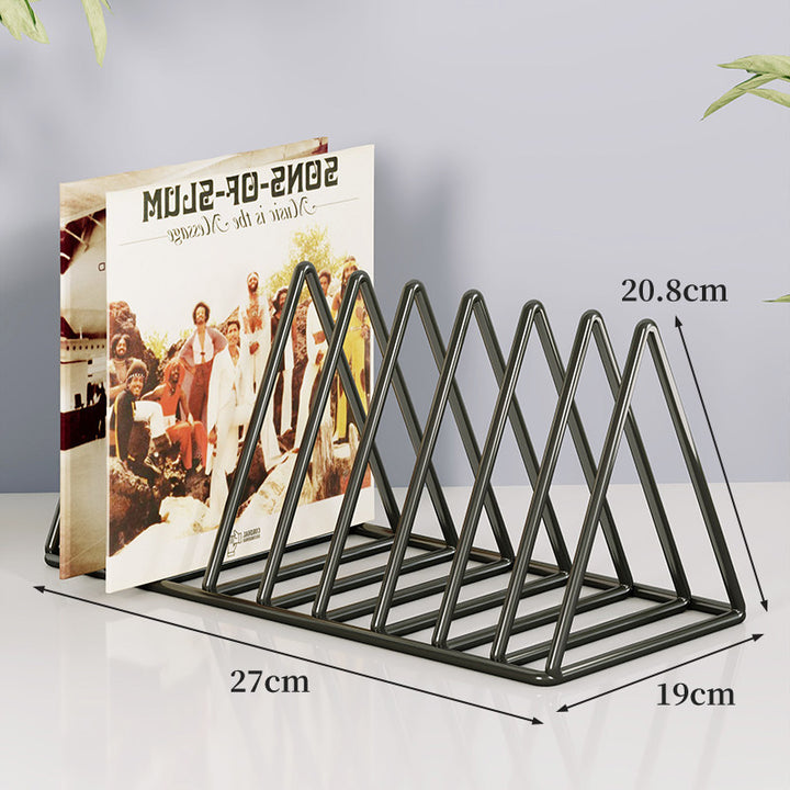 Dreieckiger Metalldraht Schallplatten- & Buchorganisator Rack