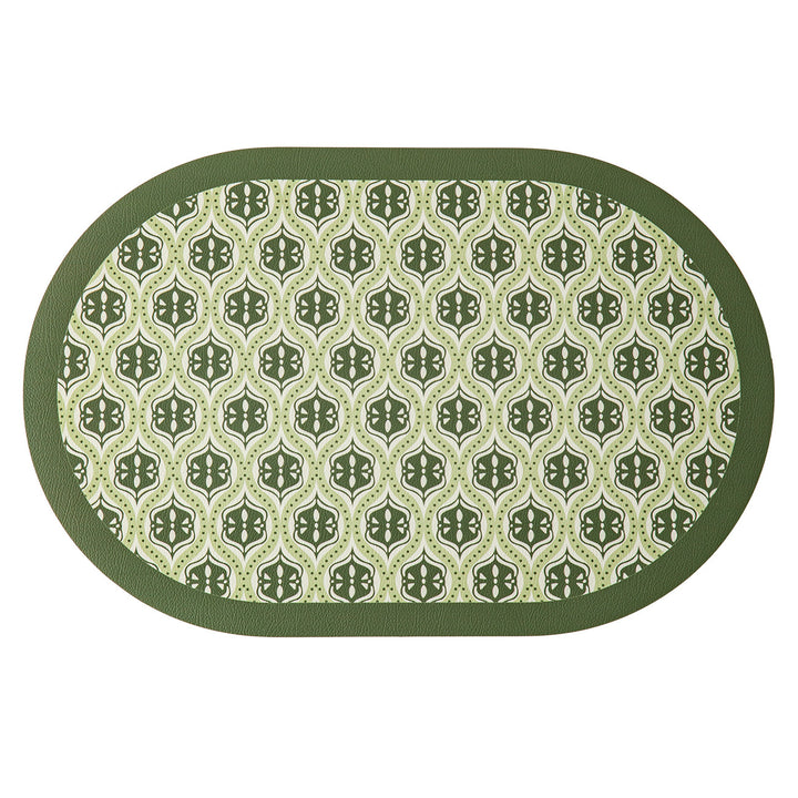 Runder dekorativer Teppich mit floraler Tierillustration und feiner Jacquardstruktur Karnz