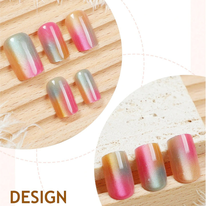Kunstnagelset mit Farbverlauf und Hochglanz-Finish Karnz