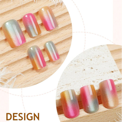Kunstnagelset mit Farbverlauf und Hochglanz-Finish Karnz