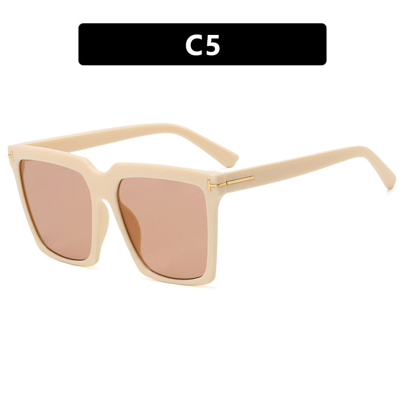 Damen quadratische Sonnenbrille mit elegantem Metallakzent Karnz