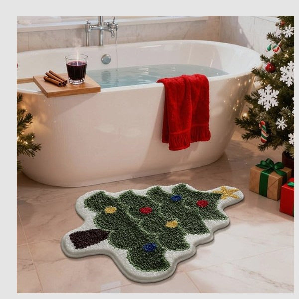 Festlicher Badteppich im Santa-Thema