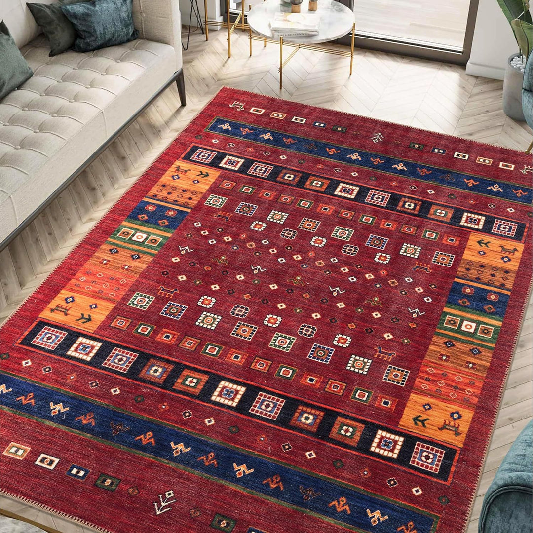 Bohemian inspirierter geometrischer Teppich