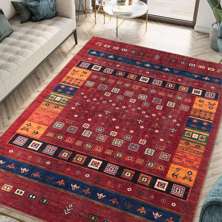 Bohemian inspirierter geometrischer Teppich
