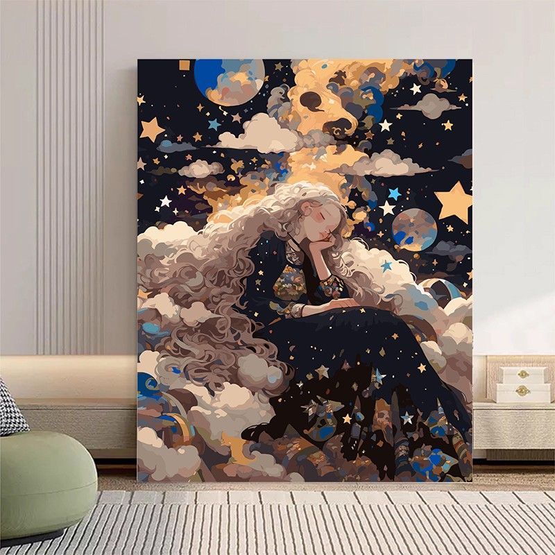 Gemütliche Wohnillustration Leinwandkunst Karnz