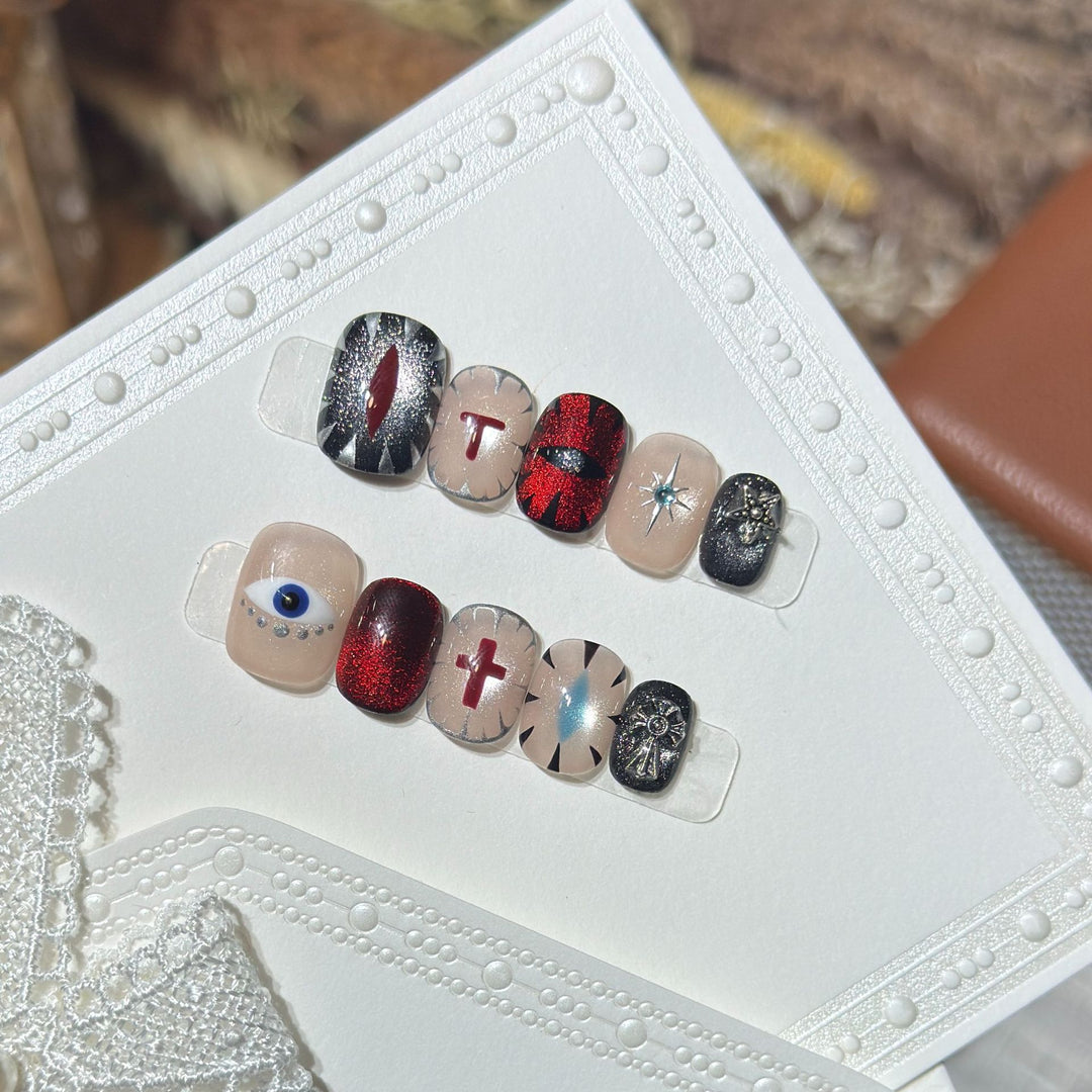 Künstlerisches Press-On Nagelkunst-Set 1790734497