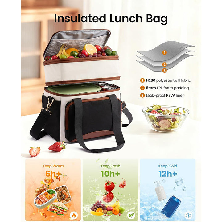 Isolierte Lunch-Tasche mit Mehreren Fächern Karnz