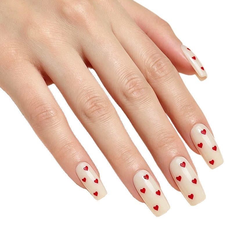 Dekorative Herz Akzent Nagelkunst Karnz