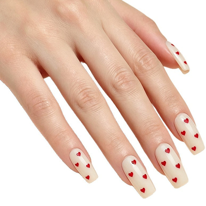 Dekorative Herz Akzent Nagelkunst Karnz