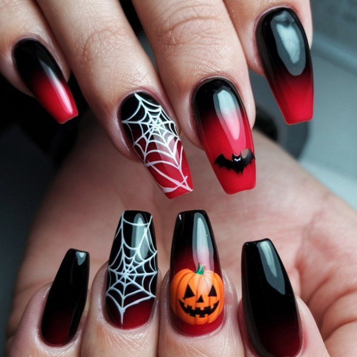 Halloween-inspirierte Acryl-Nagelkunst Karnz