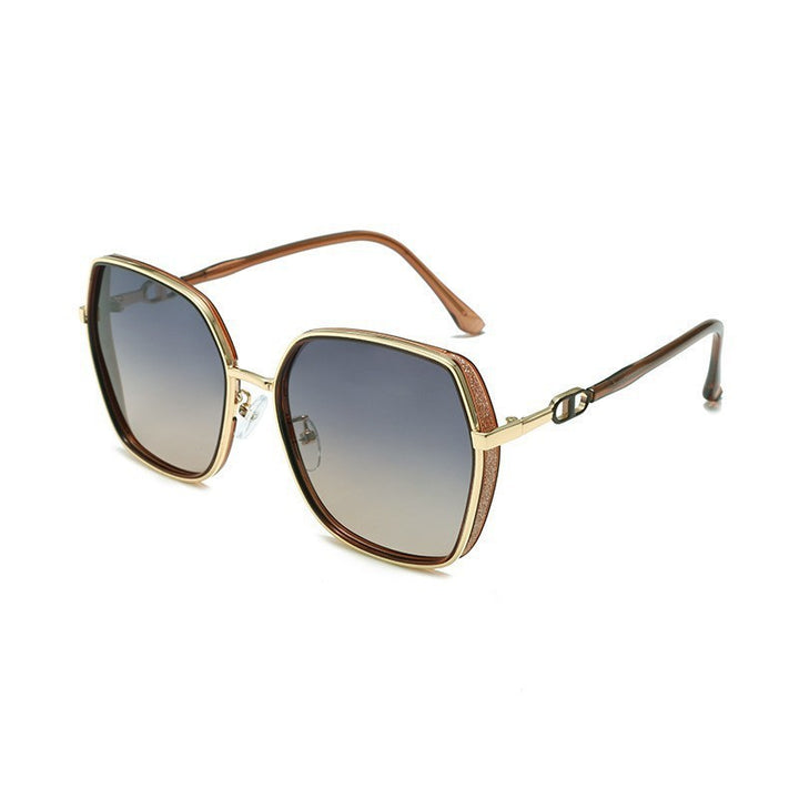Übergroße retro-inspirierte geometrische Sonnenbrille