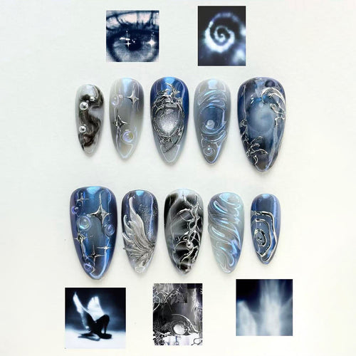 Kunstnagelset mit Eleganten Designs Karnz