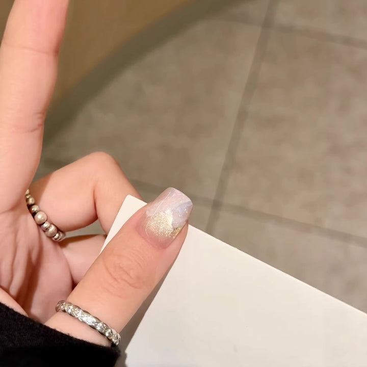Dekorativer Glitzer Press-On Nagelset