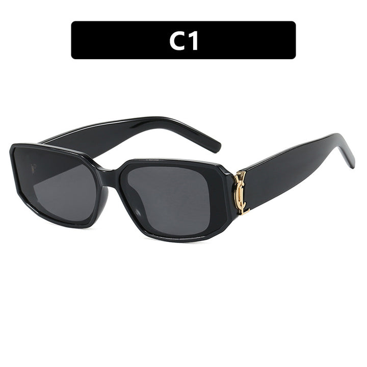Damen modische Sonnenbrille mit eckigem Design und luxuriösen Details Karnz