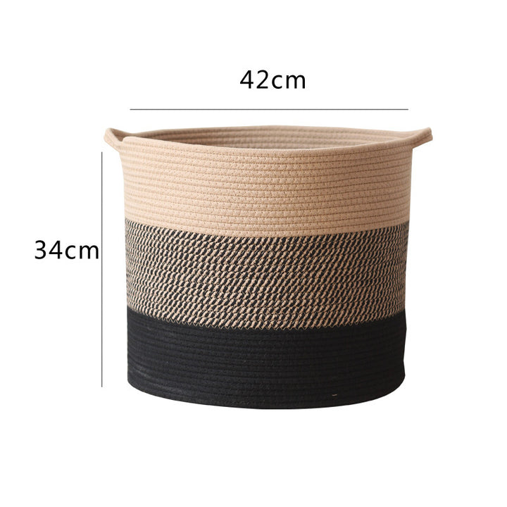 Moderner Aufbewahrungskorb mit grauem Strickmuster Karnz