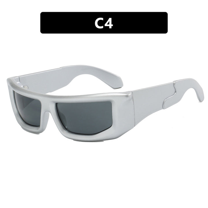 Damen sportliche Sonnenbrille mit breitem Rahmen und polarisierten Gläsern Karnz