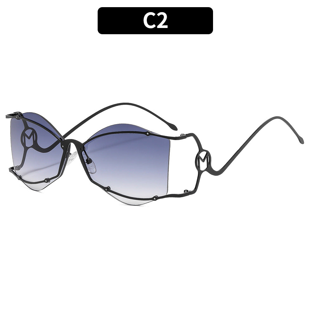 Moderne geometrische Schild Sonnenbrille