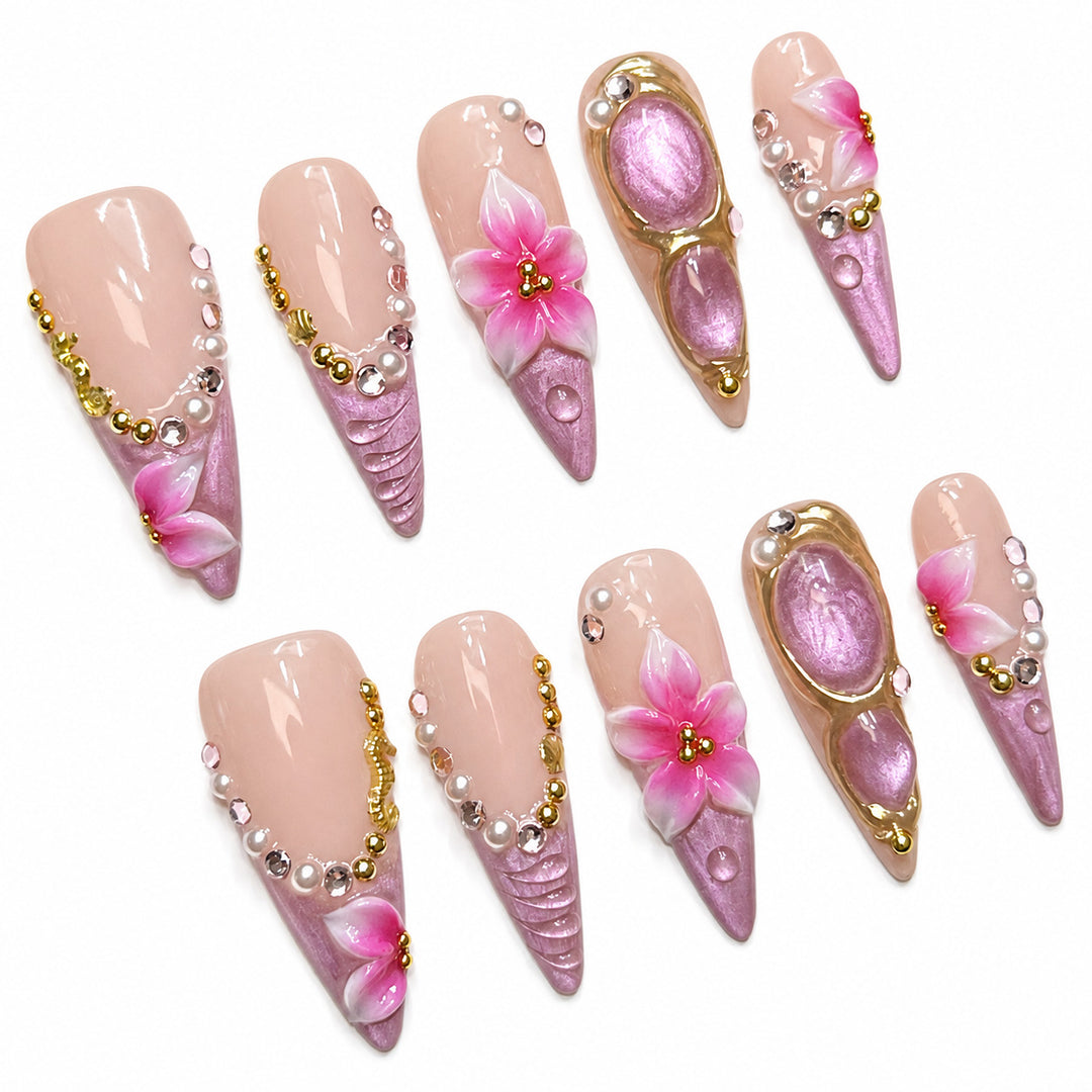 Premium Decorative Press-On Nail Set