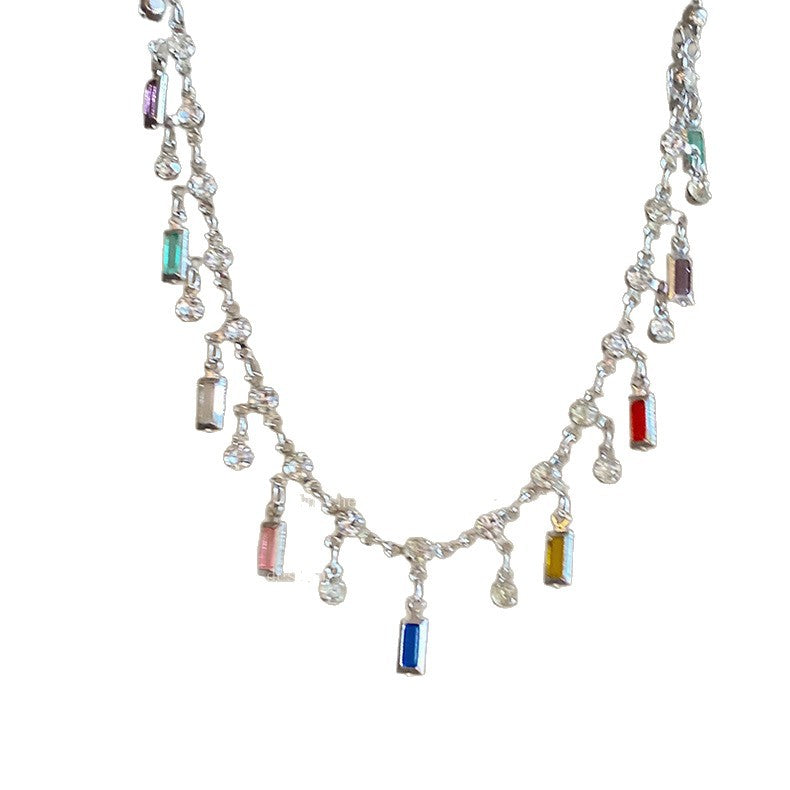 Bunte Charm Statement Halskette Karnz