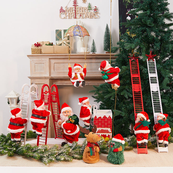 Dekorativer Weihnachtsmann mit Glöckchen Karnz