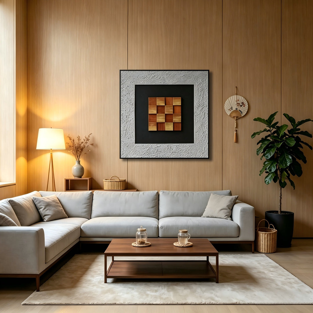 Texturiertes geometrisches Wandkunst