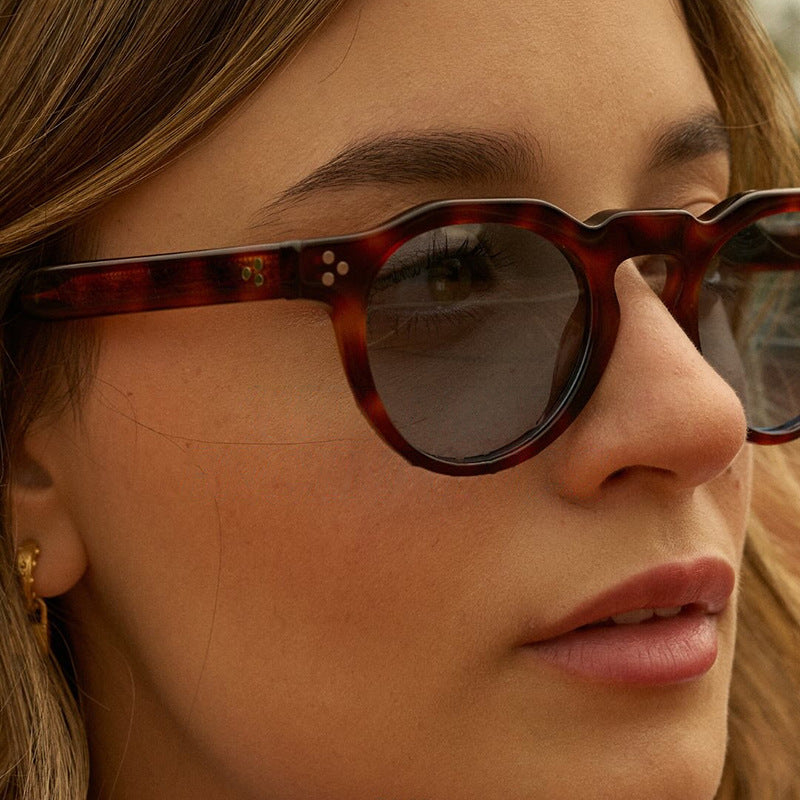 Damen stilvolle runde Brille Karnz