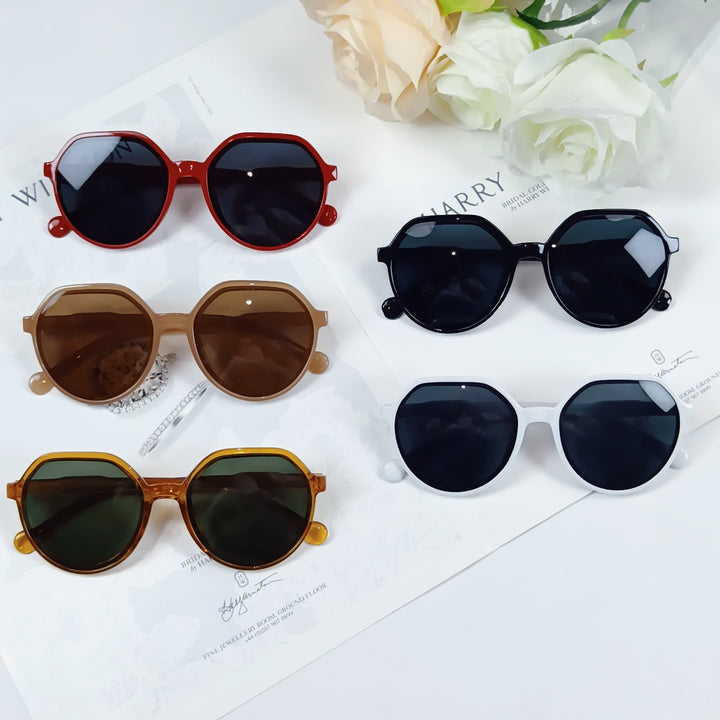 Damen Geometrische Sonnenbrille mit extravagantem Akzent Karnz