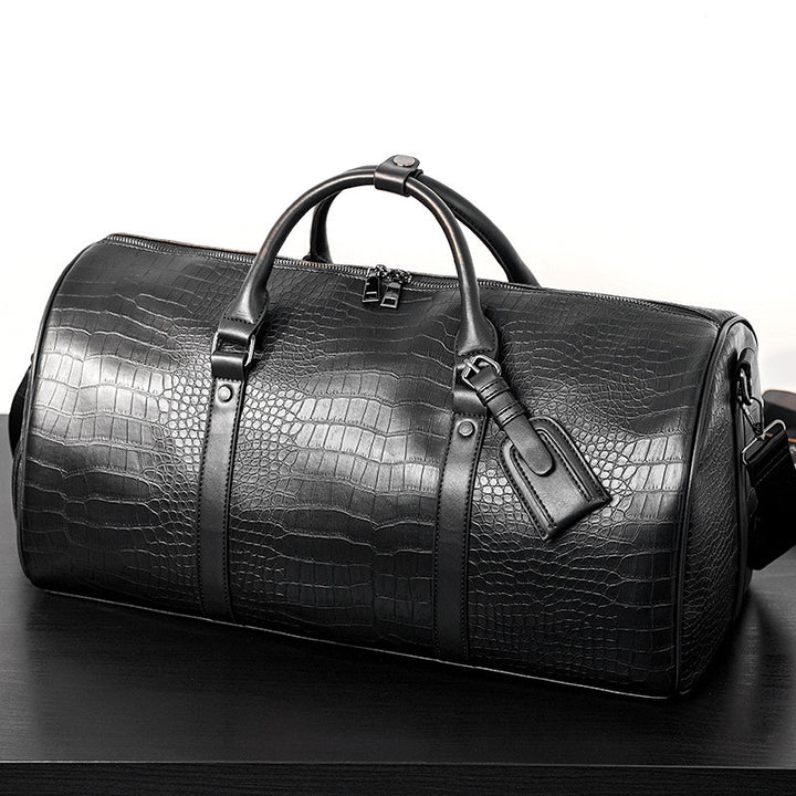 Elegante Reisetasche Im Luxuriösen Krokodil-Look Karnz